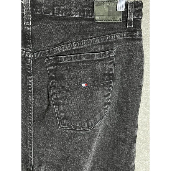 Tommy Hilfiger High Waist Jeans Womens Size 22 Stretch Black Denim Straight Leg - Picture 6 of 11